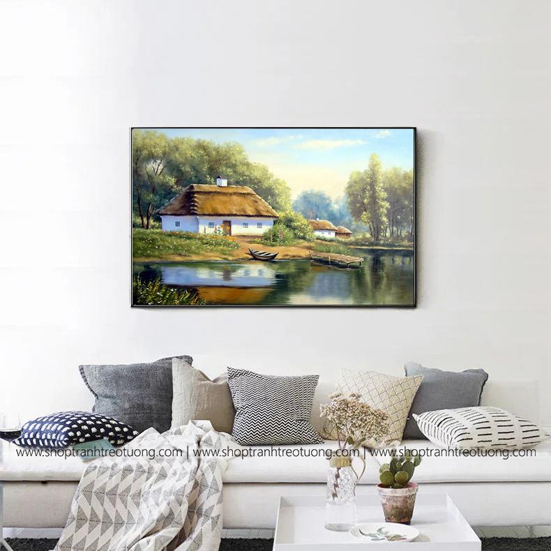 Tranh treo tường Làng quê - DC125, Tranh treo tường chất lượng cao, siêu sắc nét, đẹp giá rẻ tại Du Mục Art