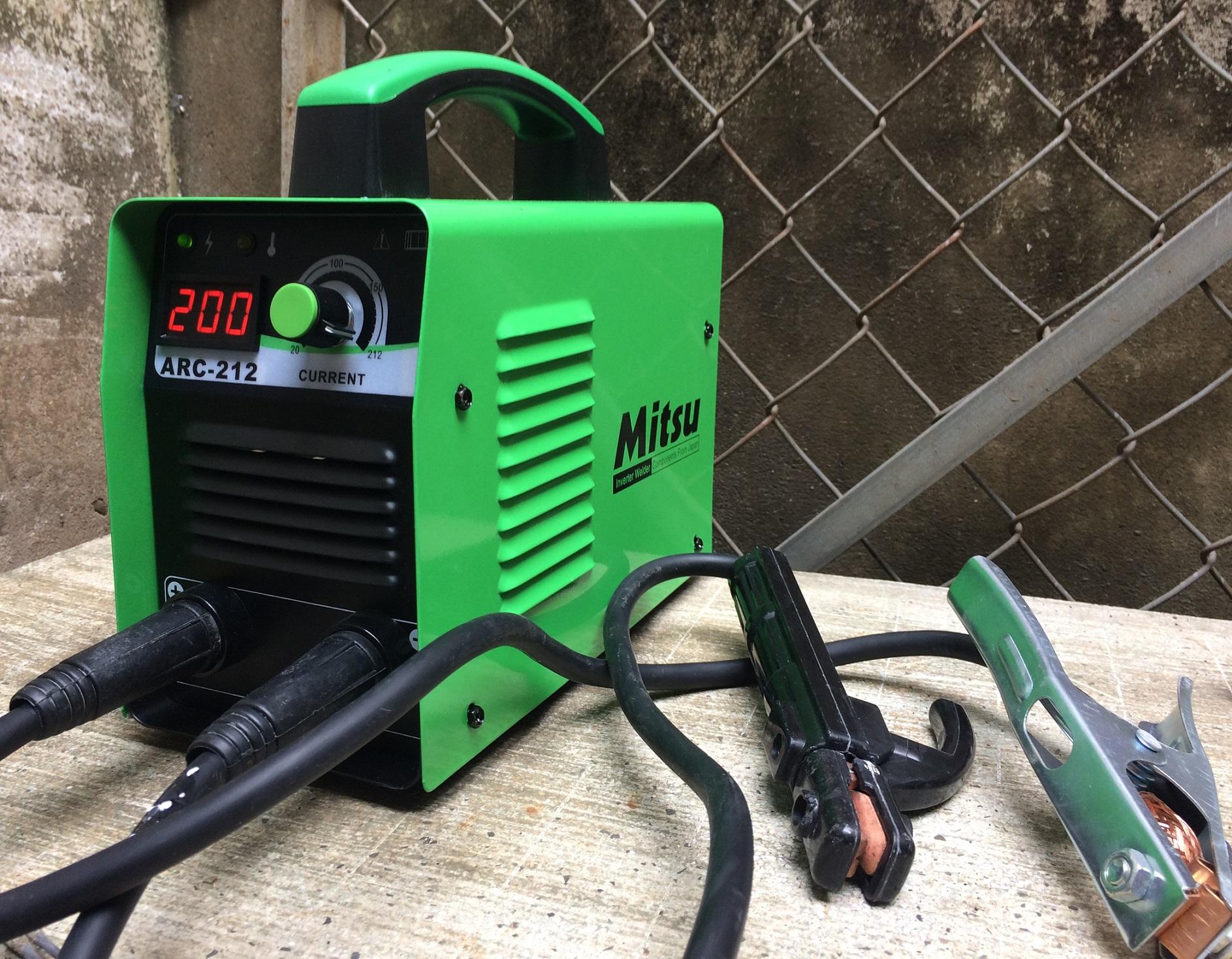 Máy hàn điện tử mitsu arc 212 + dây hàn 4m