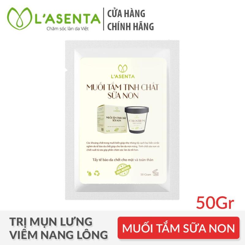 Muối tắm trị mụn lưng tinh chất sữa non Lasenta 50gr