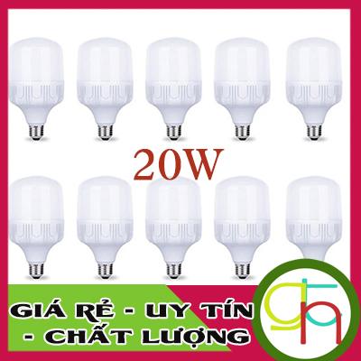Bộ 10 bóng led trụ 20W trắng siêu sáng siêu tiết kiệm điện-Bảo hành 12 tháng