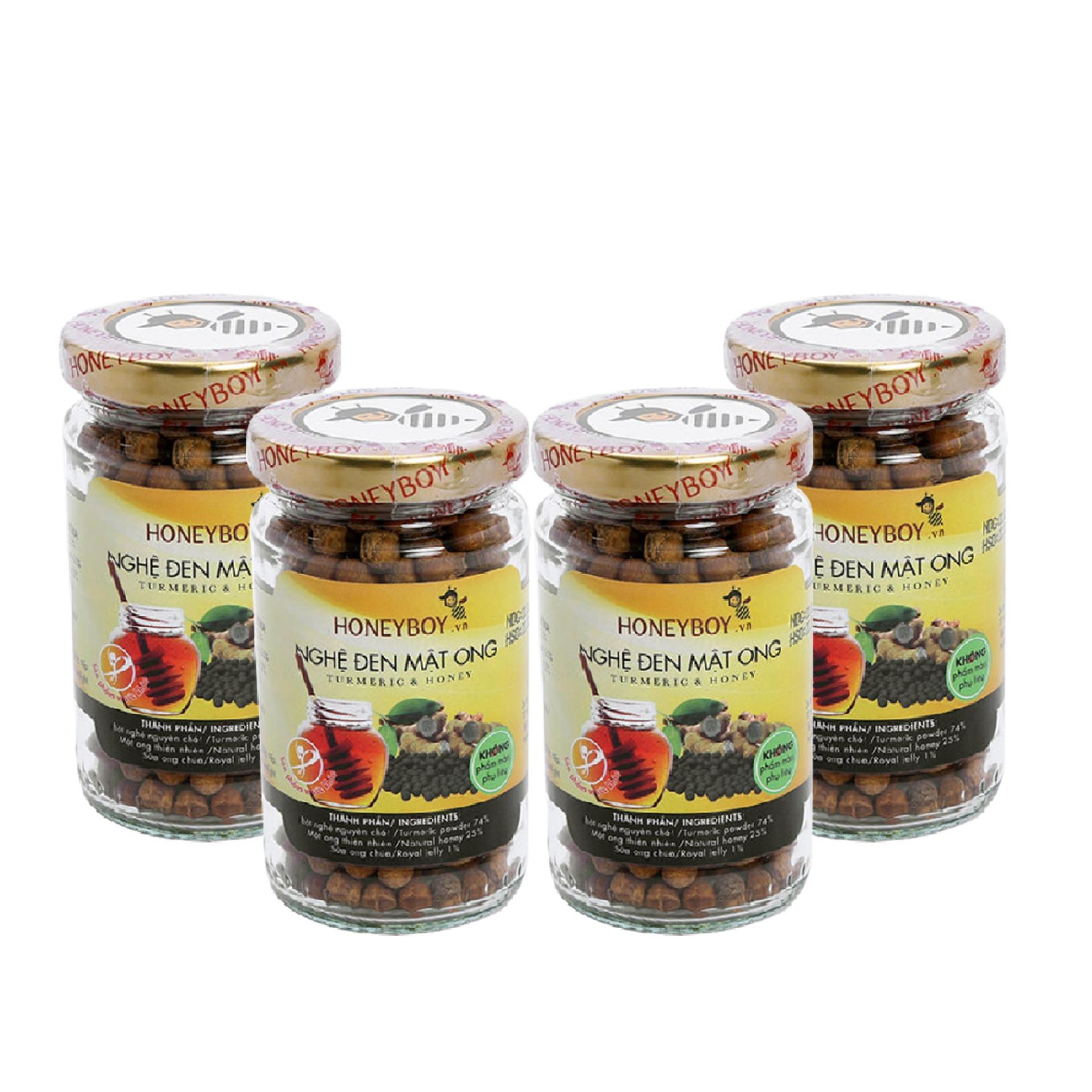 Bộ 4 Nghệ Đen Mật Ong Honeyboy 80g
