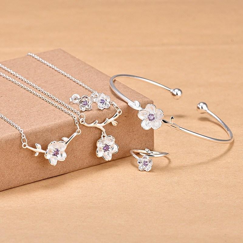 Bộ trang sức nữ hoa anh đào