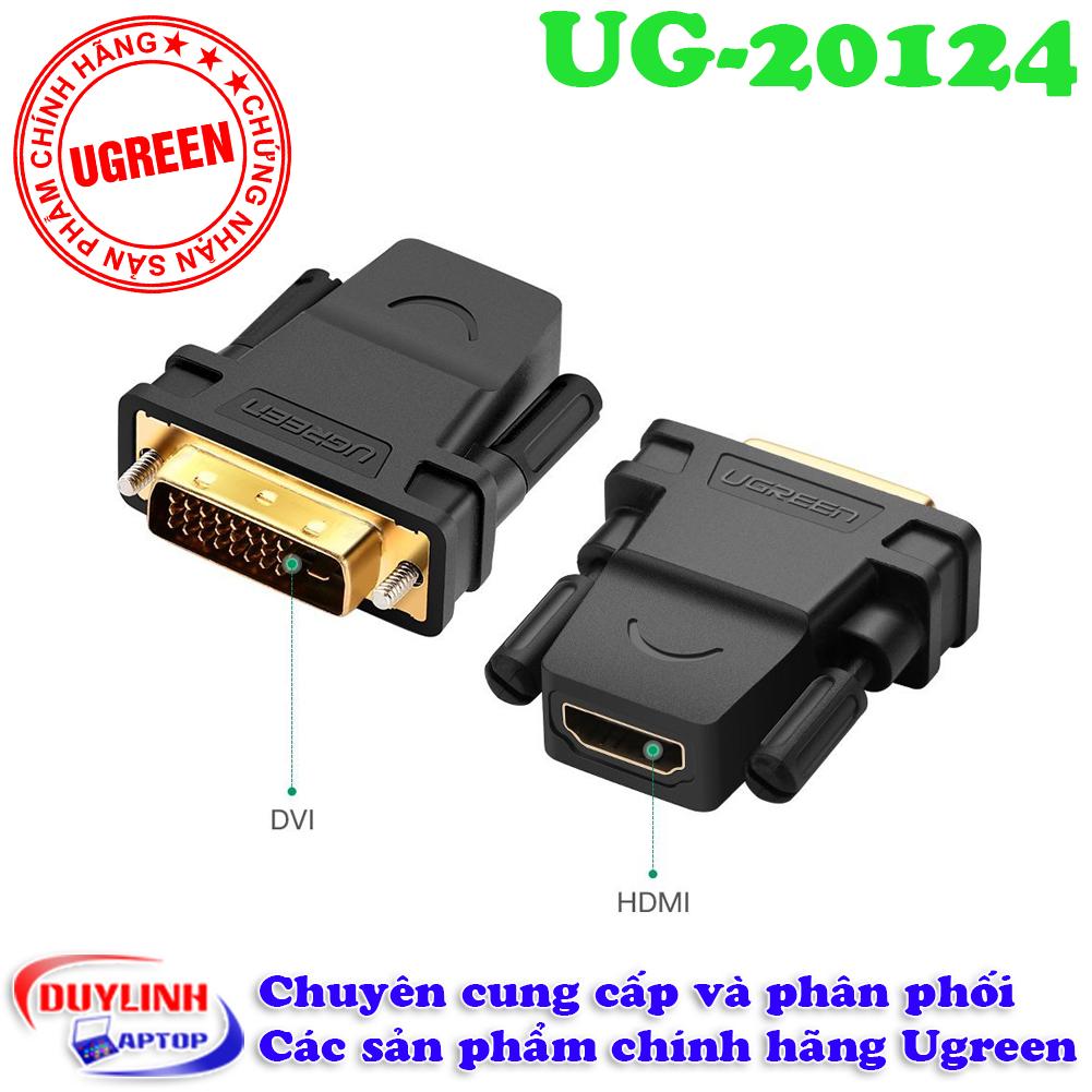 Đầu chuyển đổi DVI (24+1) sang HDMI (âm) Ugreen 20124  hãng Ugreen