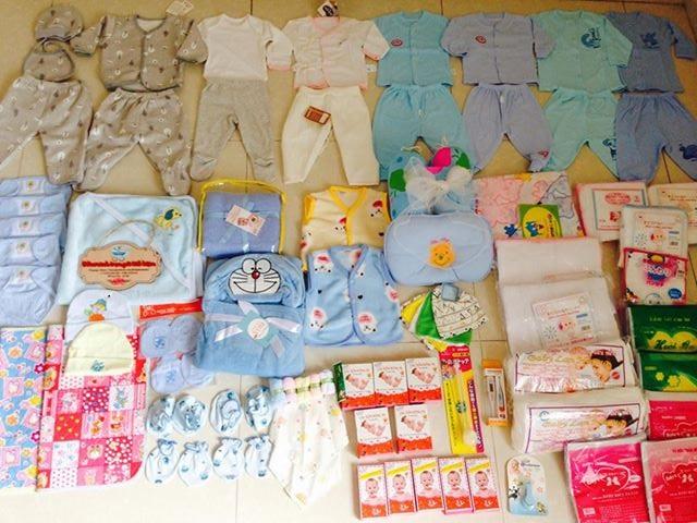 Đồ chuẩn bị đi sinh cho bé, đồ dùng cho mẹ sắp sinh, đồ sơ sinh bé trai bé gái