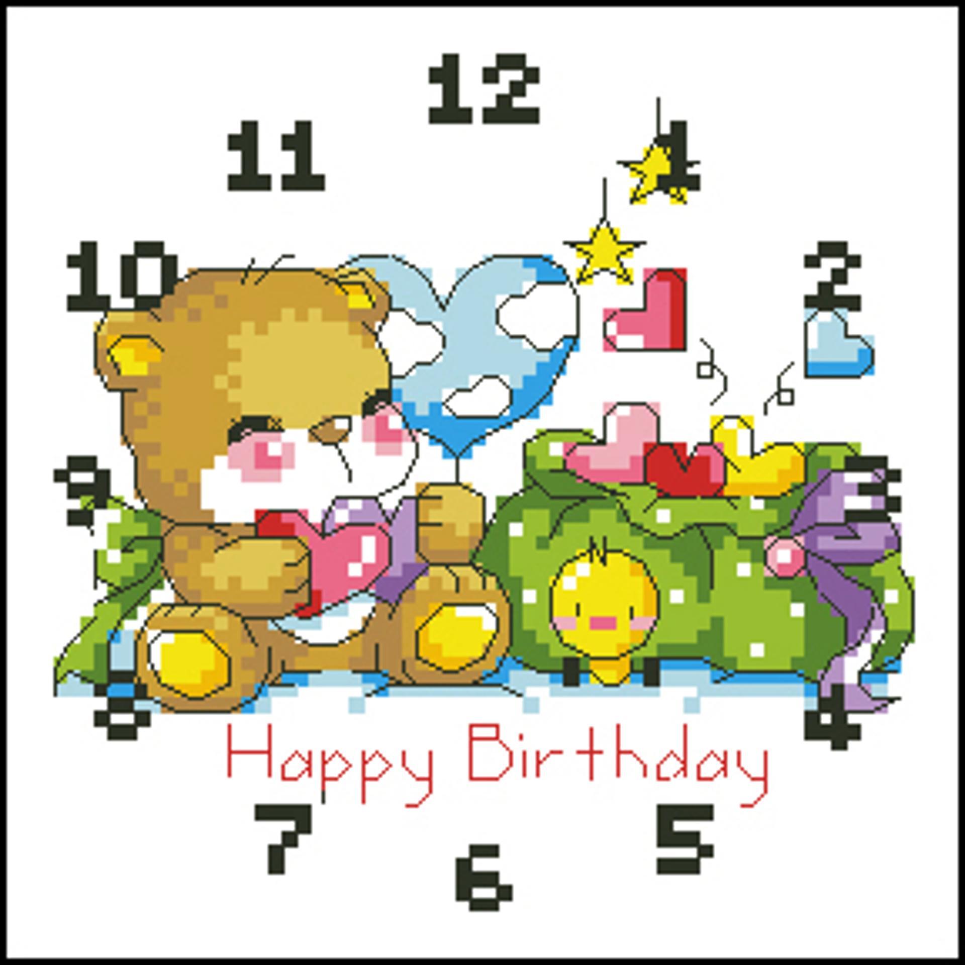 Tranh Thêu Chữ Thập Happy Birthday