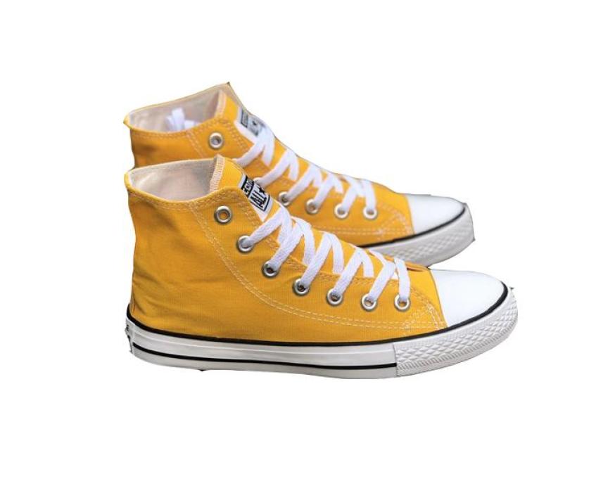 Giày cặp đôi cao cổ sneaker nam nữ màu vàng size 36-44 giá rẻ