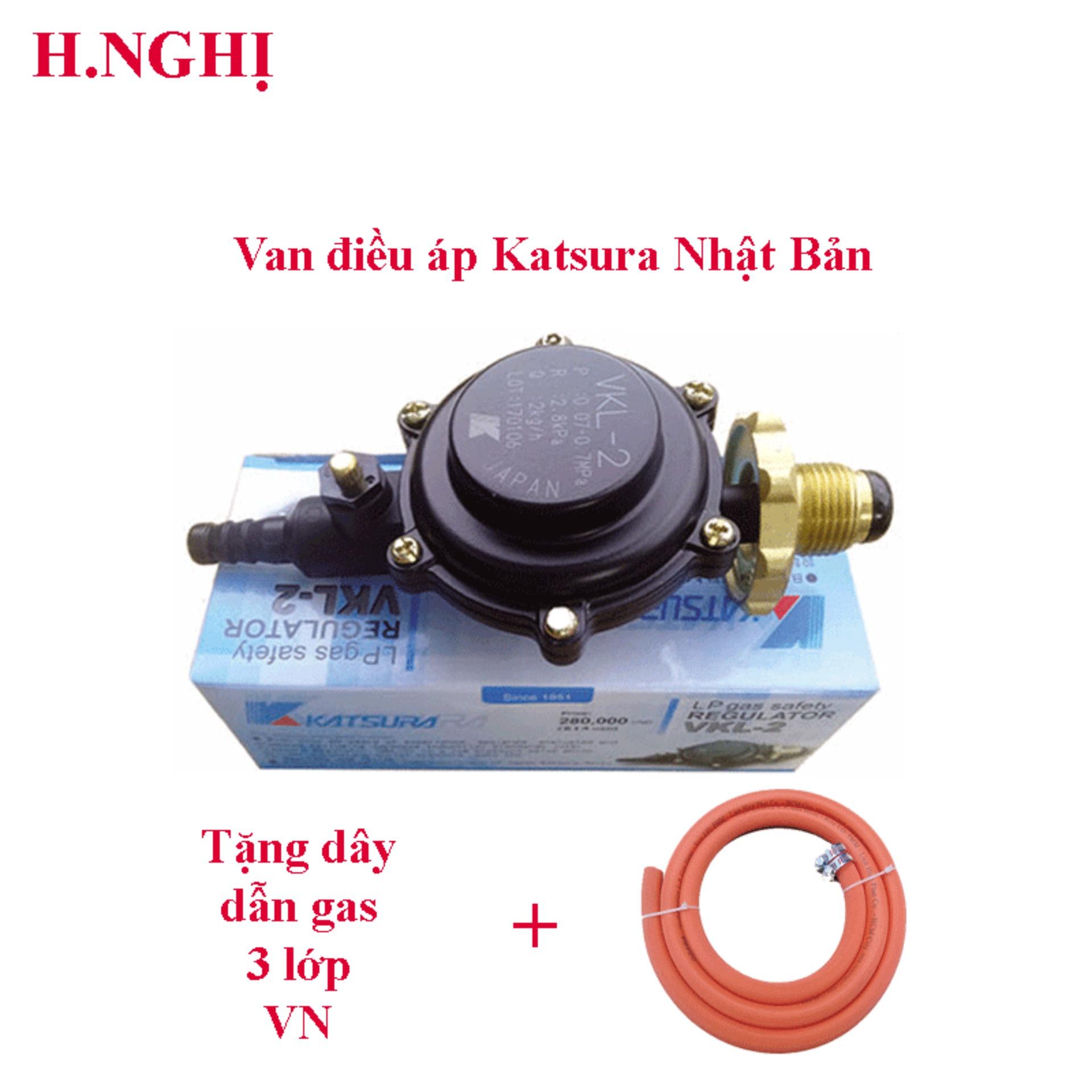 [HCM]Van gas tự động Nhật Bản Katsura (japan) VKL-2A ( Đen ) van ga nhật bản