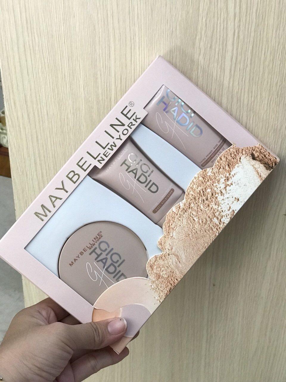 Set kem bb và phấn nền siêu mịn maybelline