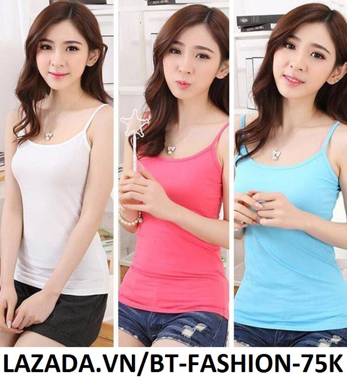 Bộ 03 Áo Thun Nữ Hai Dây Thể Thao, Ở Nhà, Đi Ngủ - BT Fashion (AT02)