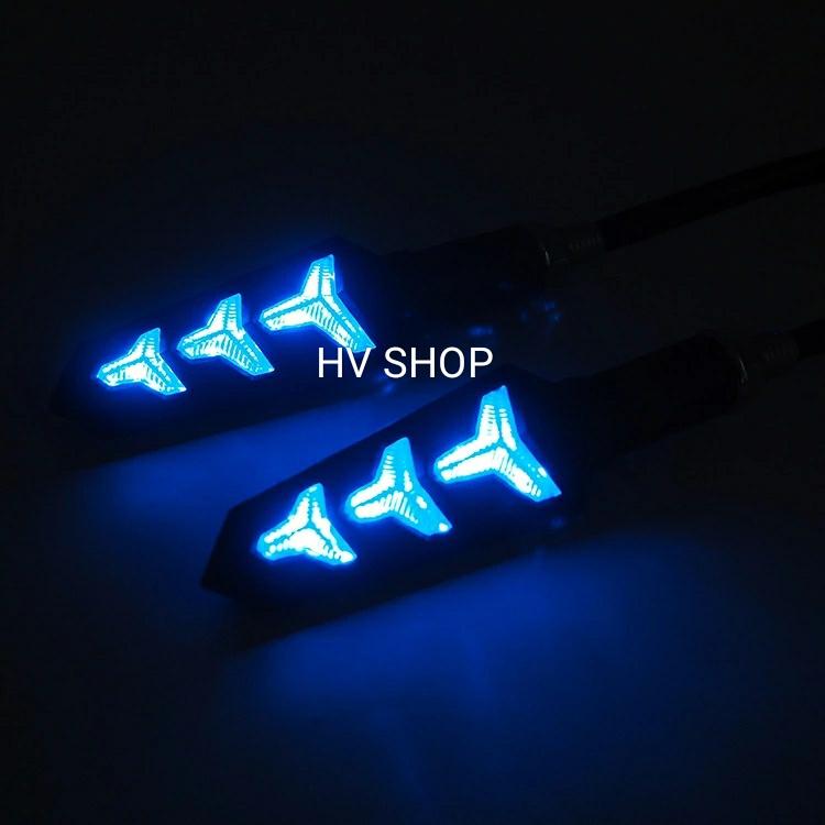 xinhan xe may Xi nhan led chạy Audi mũi tên HV5 ( xanh dương ) ( 1 cặp )