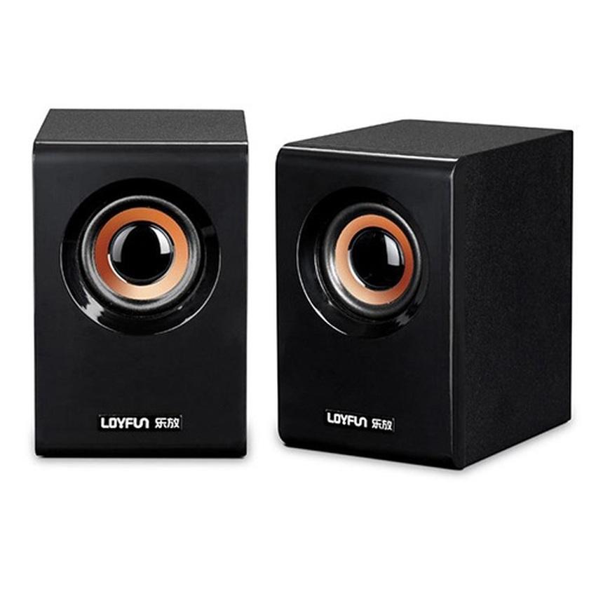Loa gỗ 2.0 loyfun m10 cực hay cho laptop,máy tính,điện thoại