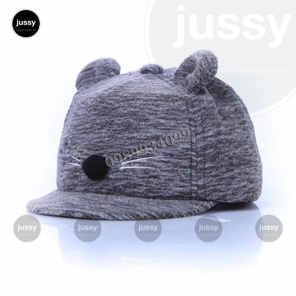 [HCM]NÓN KẾT TRẺ EM HÌNH MÈO XÁM (1 - 2 TUỔI)