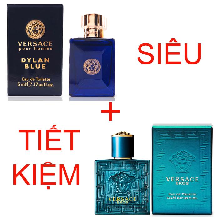 Bộ 2 nước hoa nam V.E.R.S.A.C.E Dylan và Eros EDT 5ml x 2