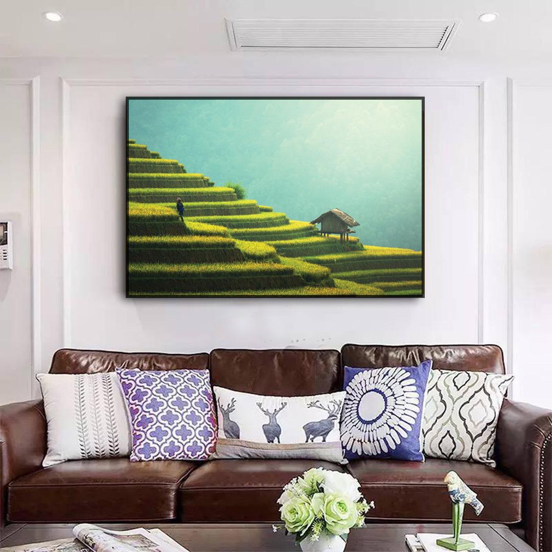 Tranh Canvas treo tường Ruộng bậc thang Pasimall 40x60cm
