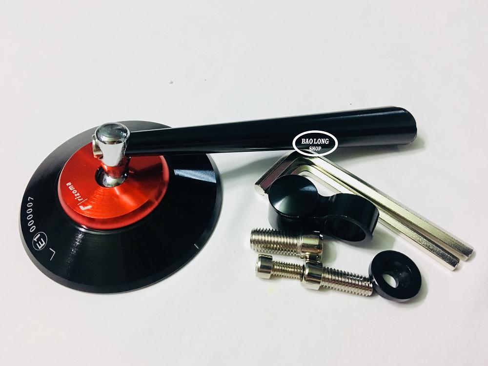 Kính chiếu hậu xe máy Rizoma Tròn (màu Đen) 1 cái bên trái