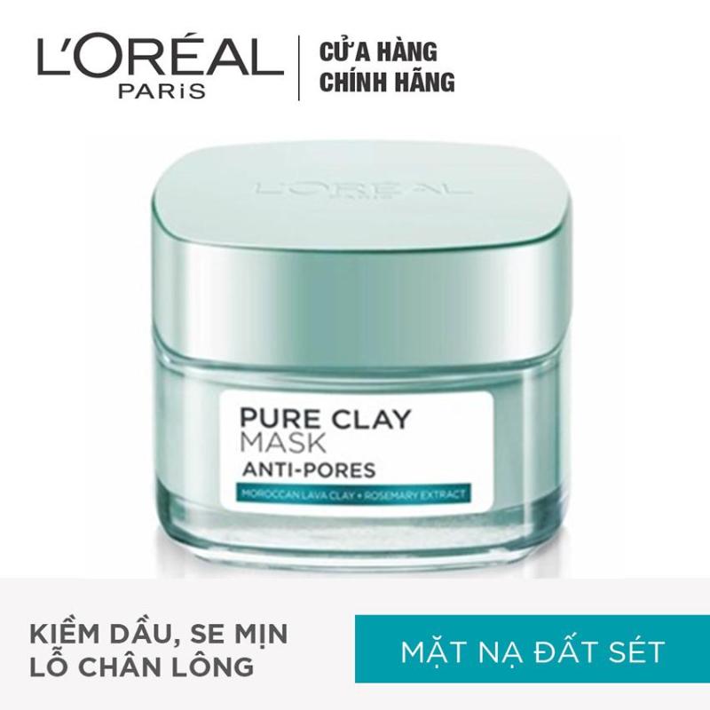 Mặt nạ đất sét kiềm dầu se mịn lỗ chân lông LOreal Paris Pure Clay mask Anti pores nhập khẩu