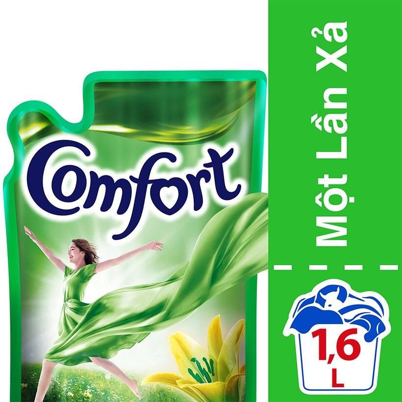 Nước xả vải Comfort Đậm đặc 1 lần xả Hương GIÓ XUÂN túi 1,6lít Gia Phát Trade