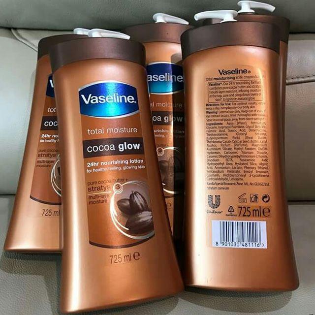 Dưỡng thể Vaseline Intensive Care CoCoa Glow 725ml - Nâu