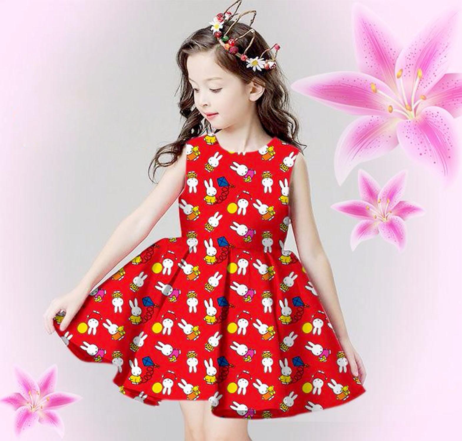 1,5 MET  VẢI GẤM THUN IN 3D CAO CẤP (KHỔ VẢI 1M15)  – MAY ÁO ĐẦM, ÁO DÀI CÁCH TÂN... CHO BÉ YÊU