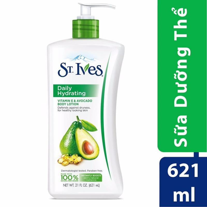 Sữa dưỡng ẩm toàn thân chống lão hóa St.Ives Daily Hydrating Vitamin E Body Lotion 621ml nhập khẩu