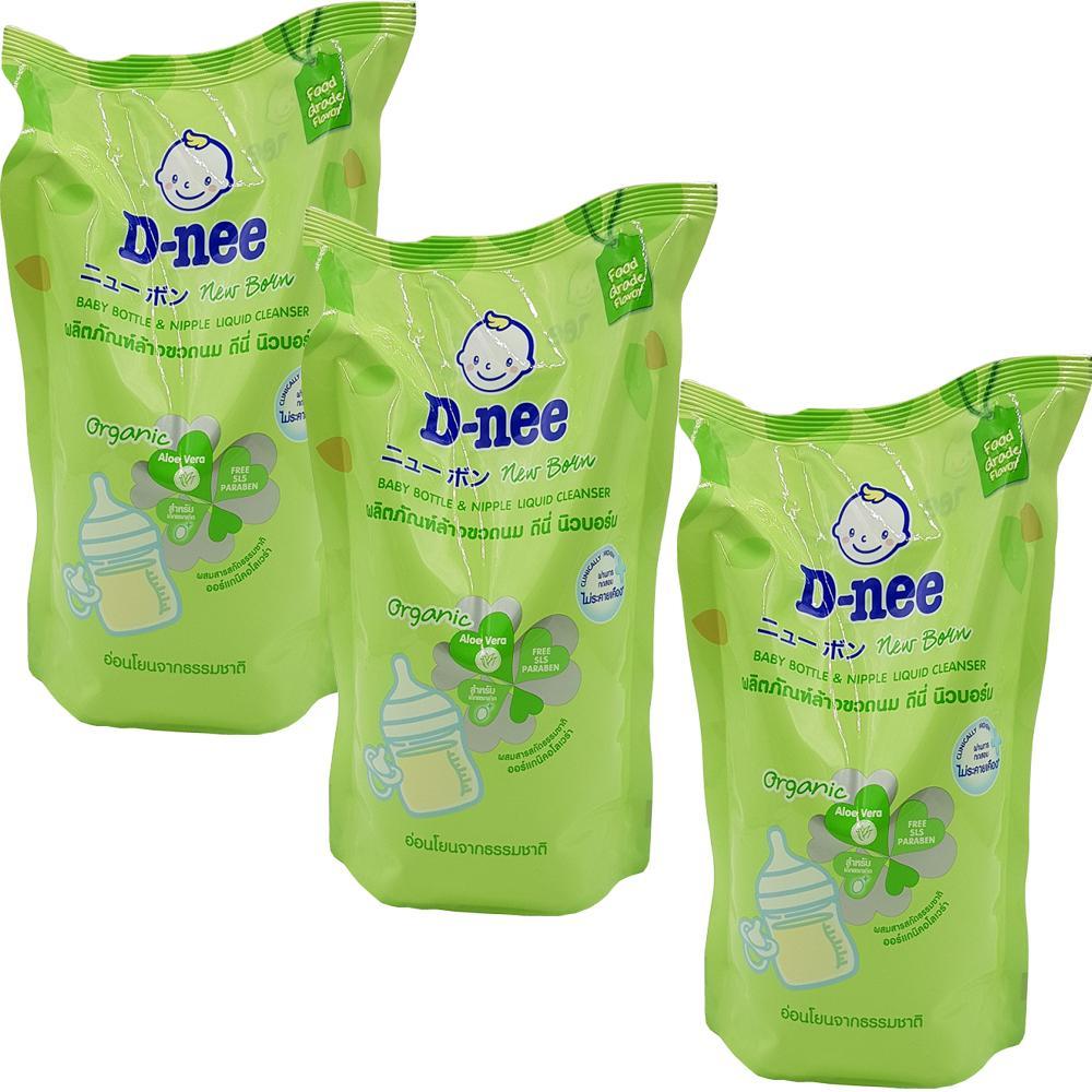 Bộ 3 bịch nước rửa bình sữa Dnee 600ml