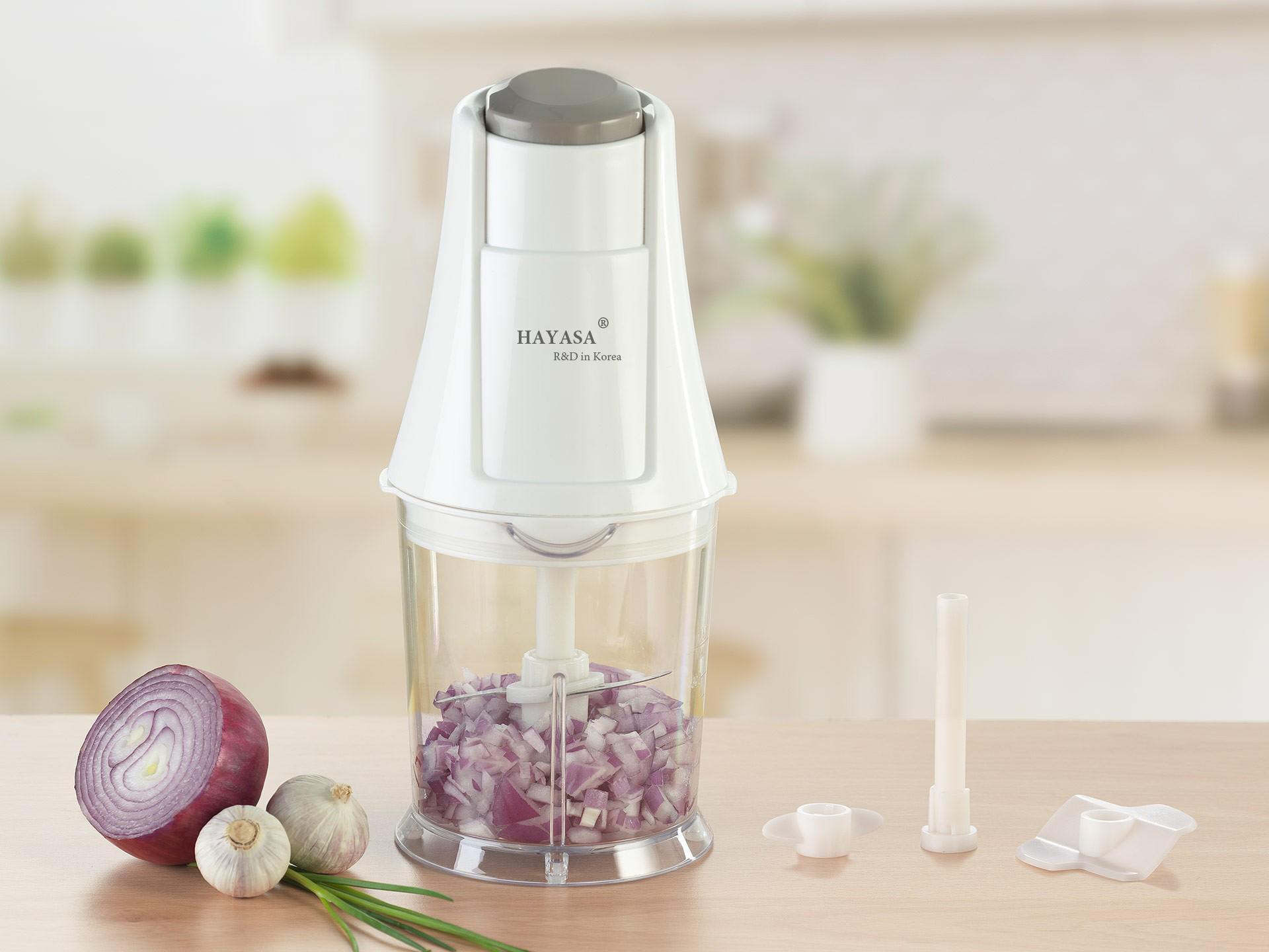 Máy xay thịt cá, xay sinh tố, xay thực phẩm đa năng Hayasa Ha-382 nhỏ gọn, siêu tiện dụng
