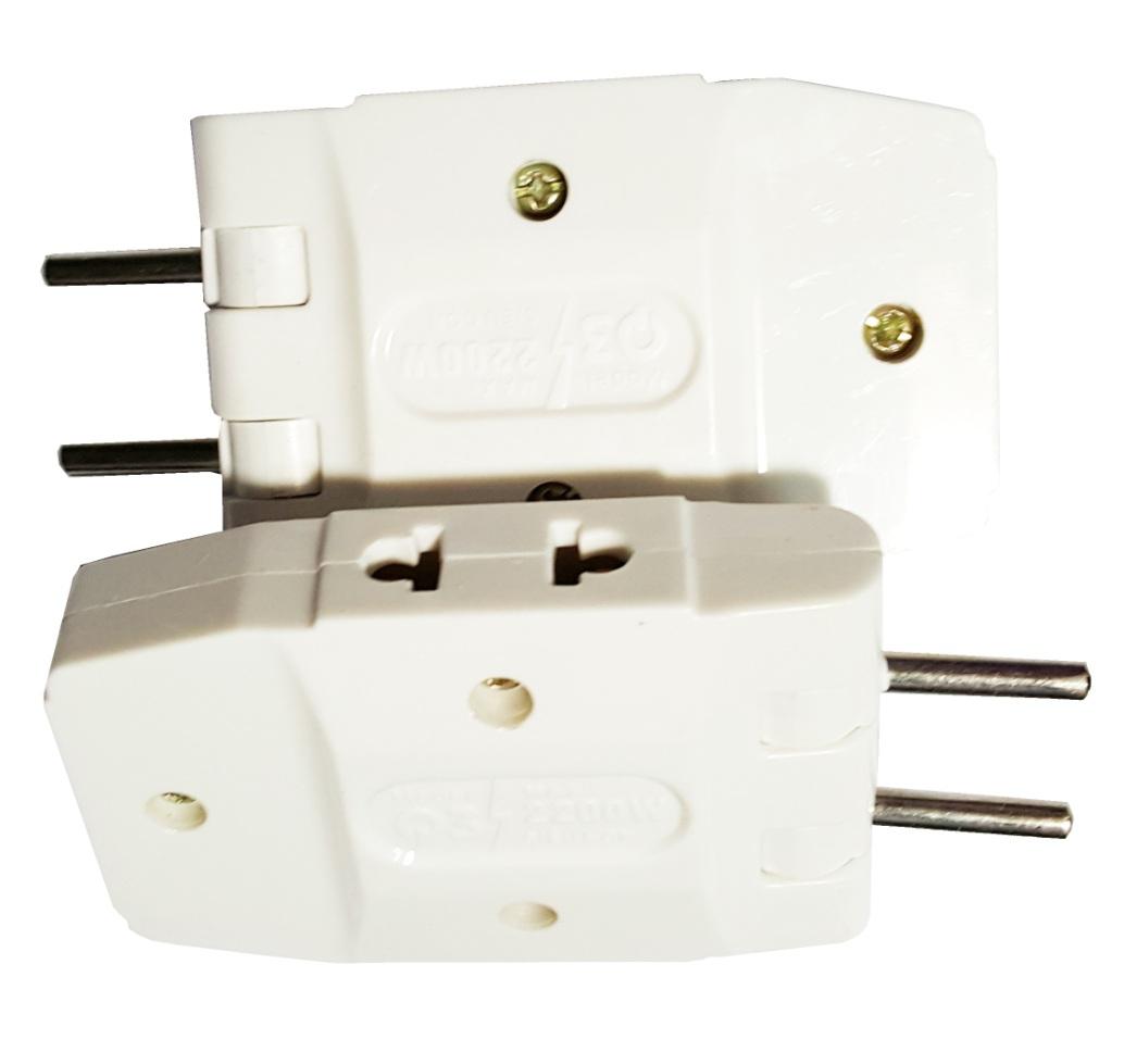 Bộ 2 Phích cắm chia 3 ổ cao cấp nhiều tư thế cắm Sopoka tải 2200W