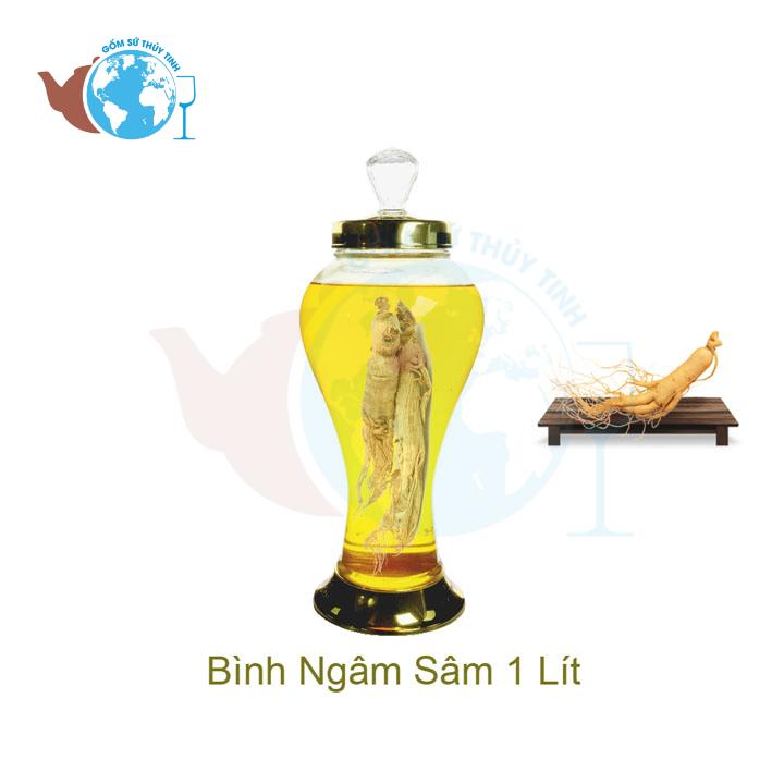 Bình ngâm sâm thủy tinh 1 lít , bình thủy tinh 1 lít, bình sâm 1L Việt Nam hàng chất lượng