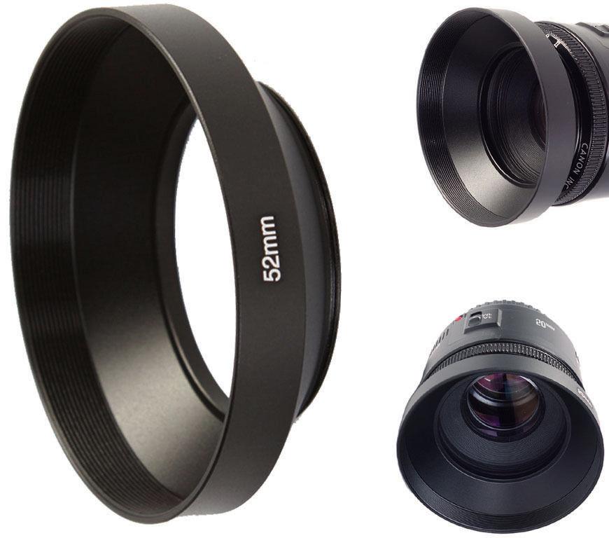 Lens hood Loa che nắng kim loại Nhôm 52mm góc rộng wide angle