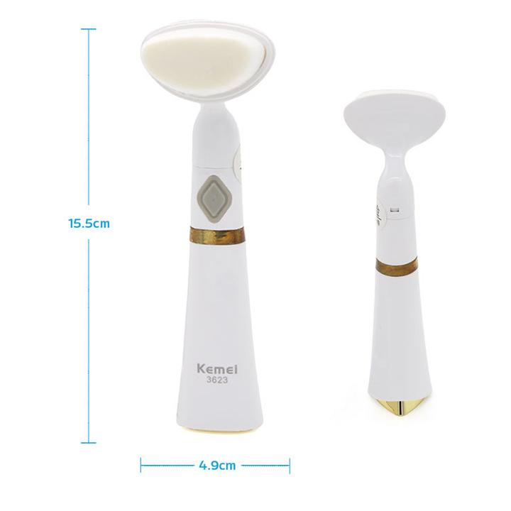 Máy rửa mặt làm sạch da bằng sóng siêu âm kemei 3623