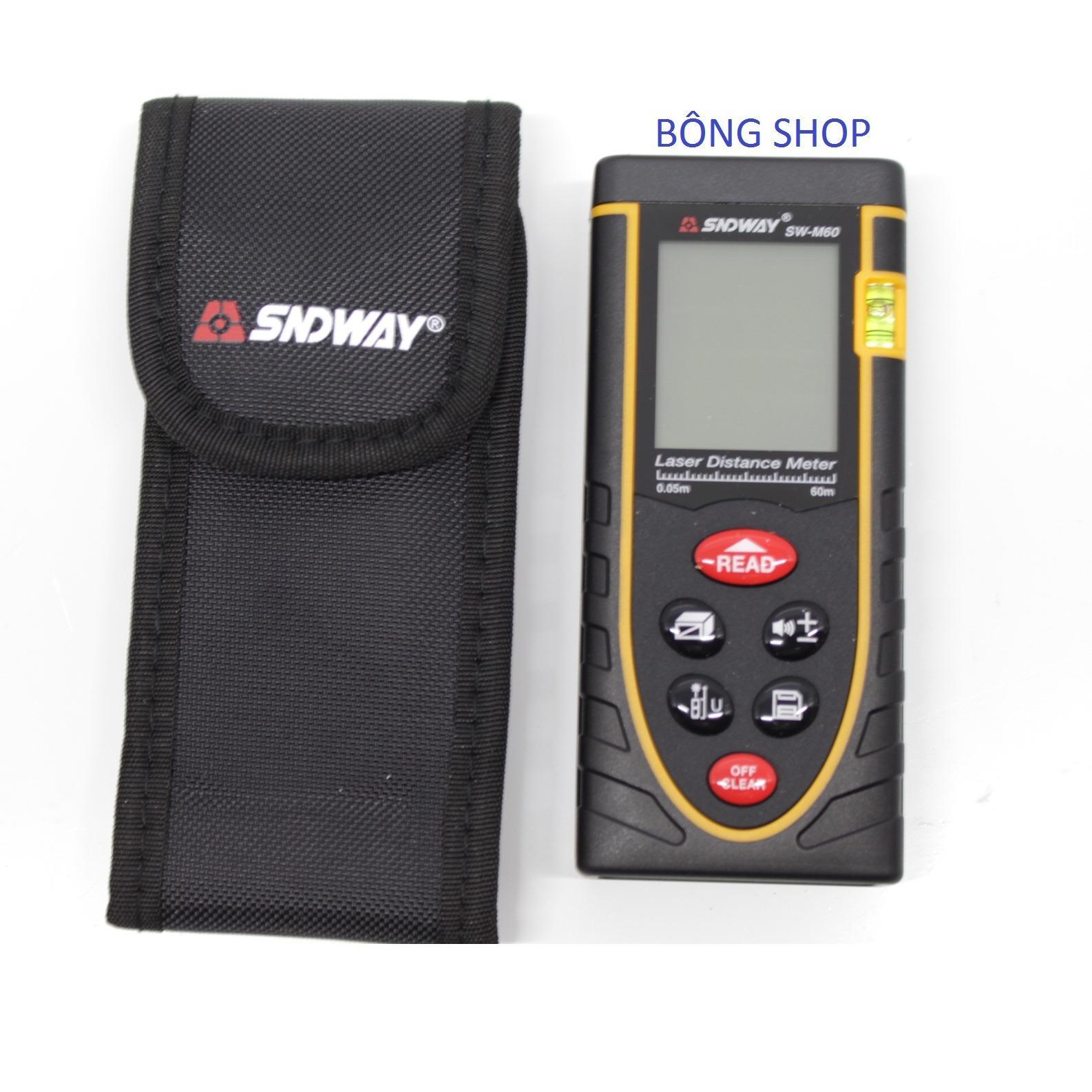Thước đo khoảng cách bằng tia laser sndway sw-m60 phạm vi đo 60m