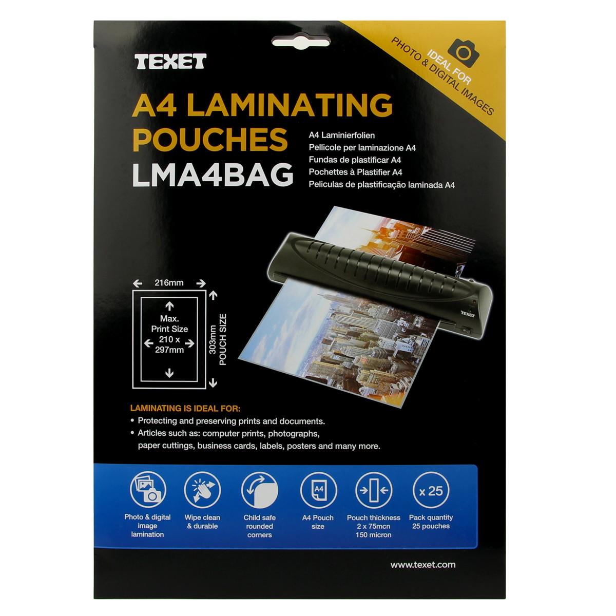 Màng ép plastic khổ a4 túi 25 tờ texet lma4bag75