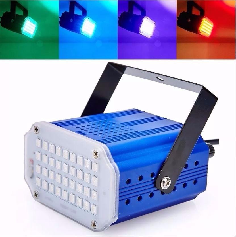 [HCM]Đèn sân khấu 36 led RGB cảm ứng nhạc. Đèn LED 7 màu vũ trường cảm ứng nhạc đèn LED xoay 7 màu sân khấu chớp theo nhạc