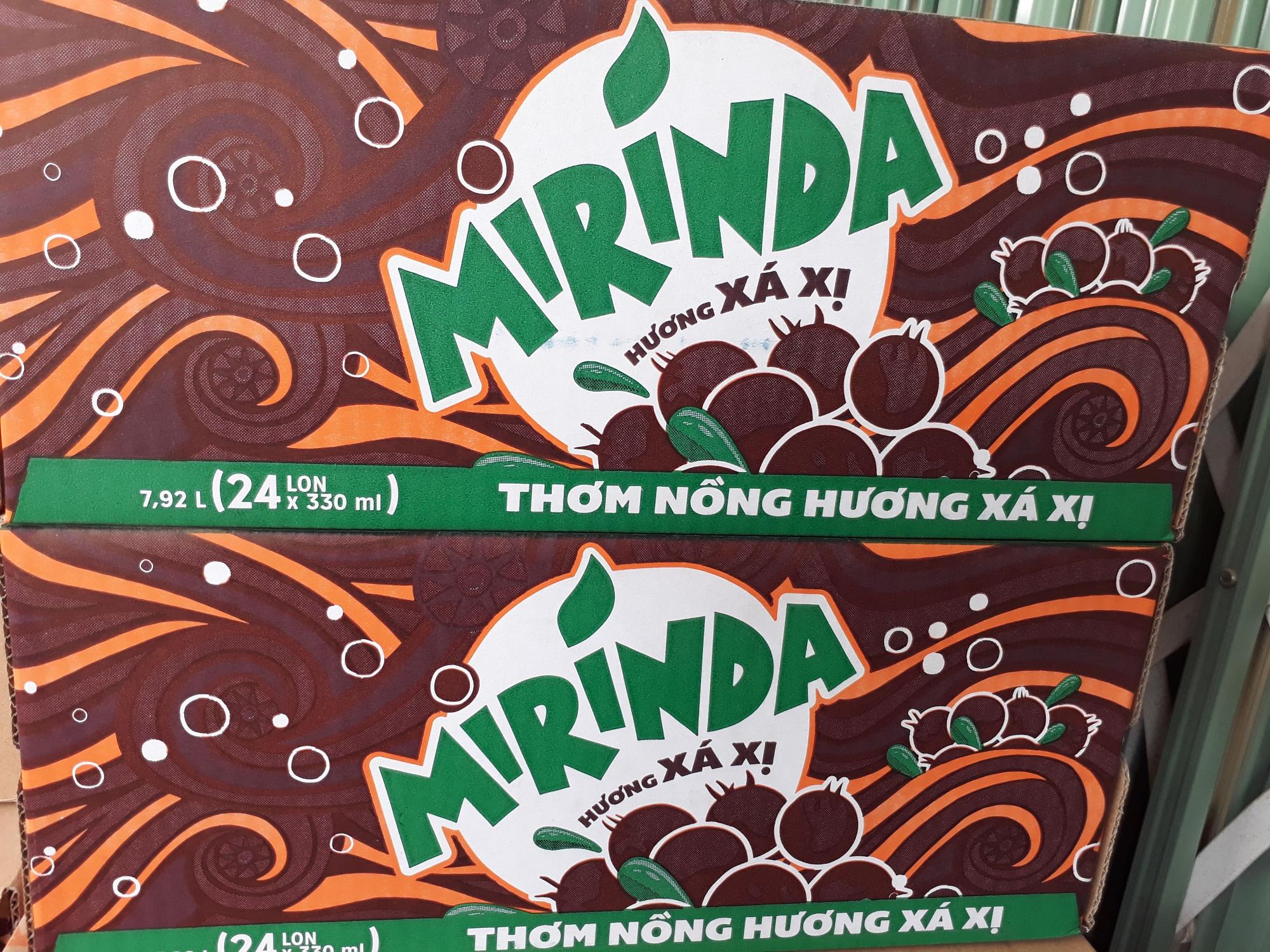 Mirinda xá xị 330ml thùng 24lon