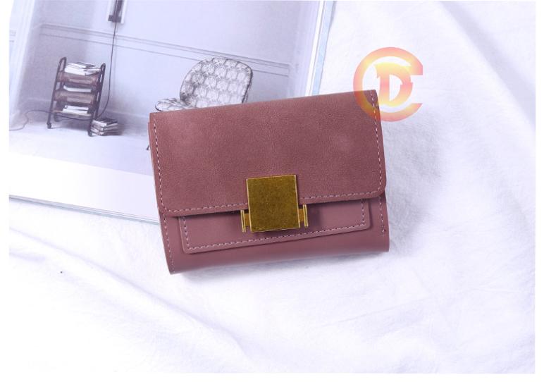 Ví ngắn mini phối da lộn TDS 102 (Da lộn)