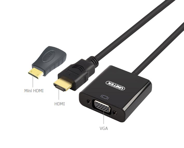 Cáp chuyển hdmi, mini hdmi sang vga unitek y-5311
