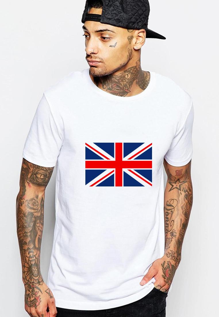 [HCM]Áo thun nam cổ tròn in hình World cup 2018 cờ Anh form rộng vải đẹp dày mịn AokNam608