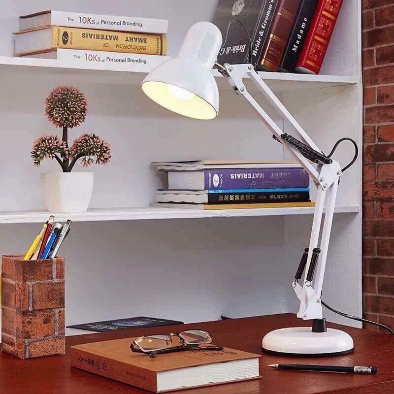 Đèn học, làm việc, đọc sách để bàn kiểu kẹp tặng kèm đế, không kèm bóng đèn