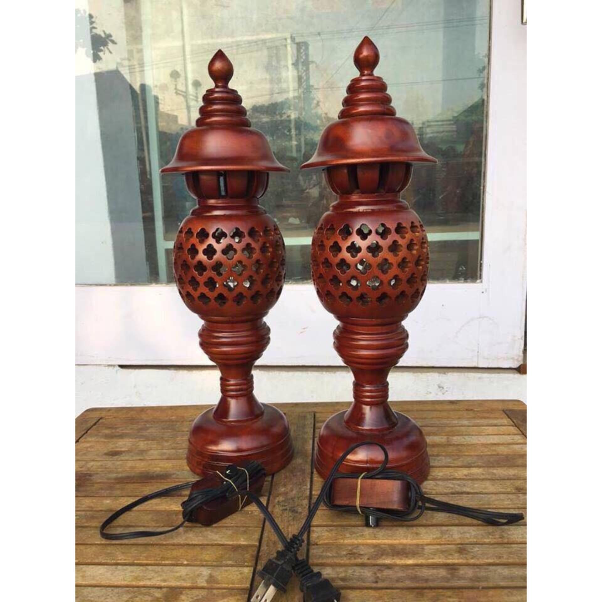 Cặp đèn bàn thờ quả dứa cao 46 cm