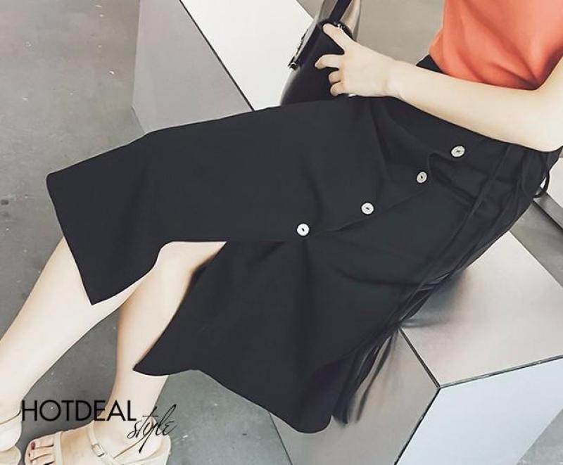 Chân váy thắt nơ phối nút Anie kèm ảnh thật