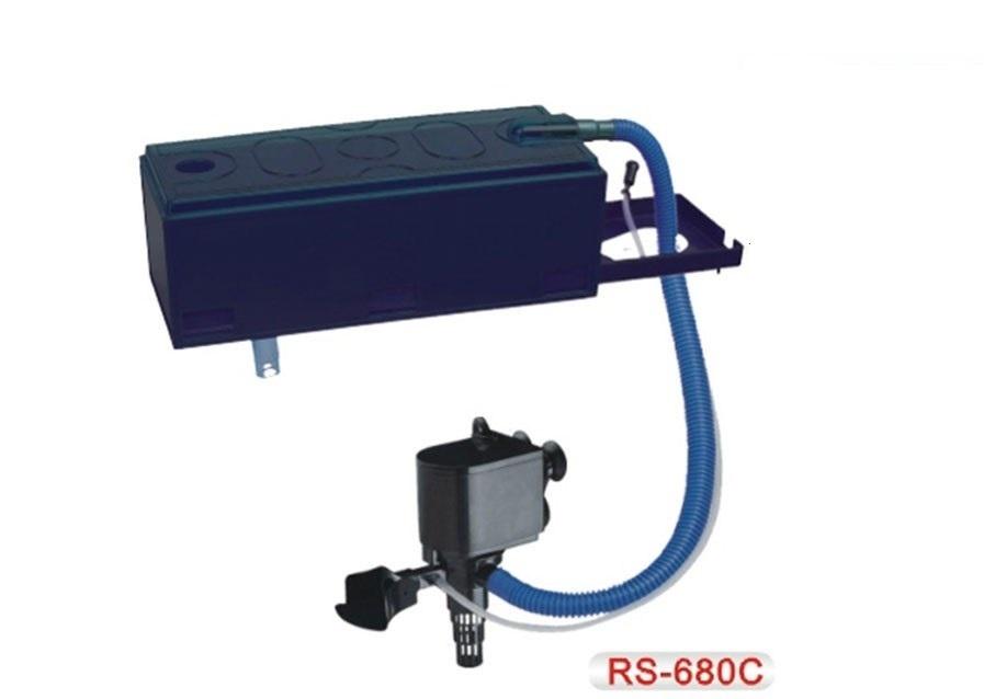 Máy lọc nước bể cá  cảnh RS 680C + 1 miếng bông lọc nước+ 500g nham thạch