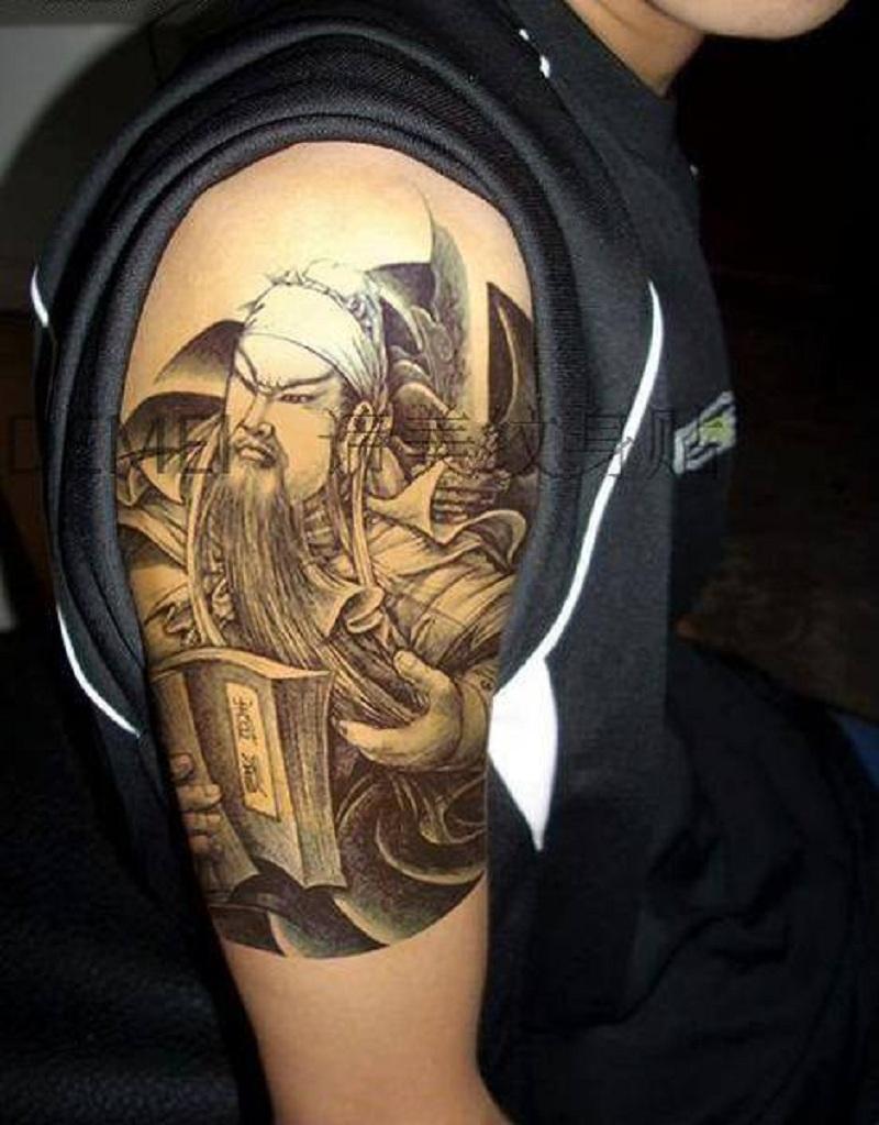 [HCM]HÌNH XĂM DÁN NAM QUAN CÔNG KÍCH THƯỚC 15 X 22 CM