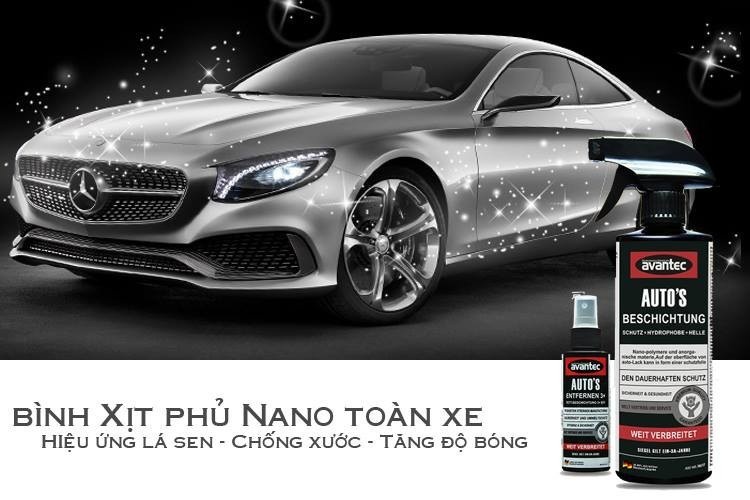 Xịt phủ bóng Nano Công nghệ Đức cho xe 1