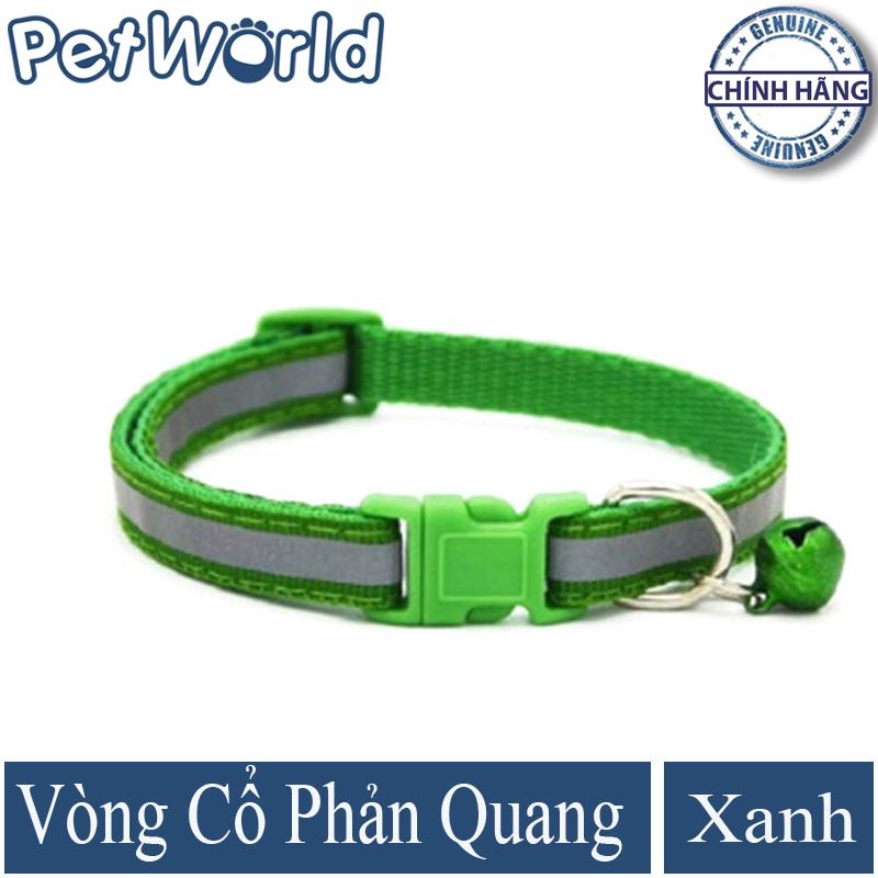 Vòng Cổ Phản Quang Cho Chó Mèo - màu xanh lá