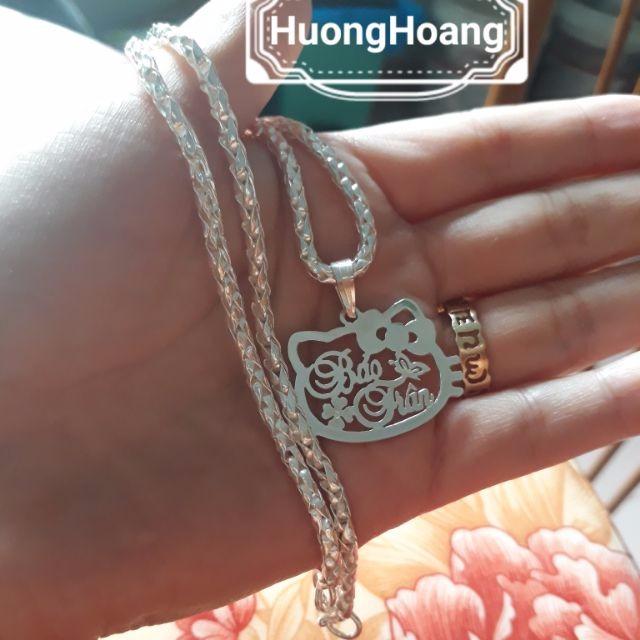 Dây chuyền bạc trẻ em hình kity siêu đẹp