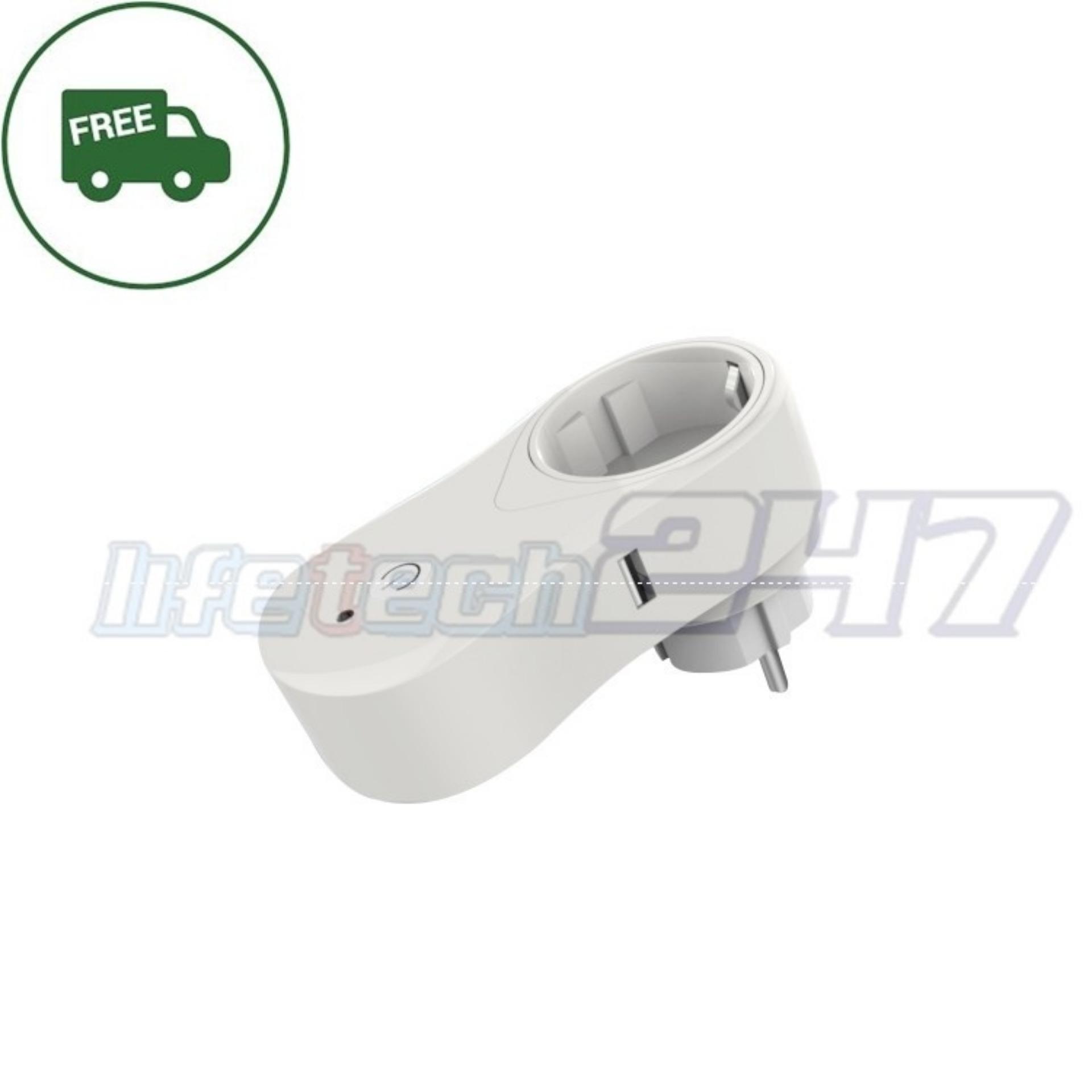 Ổ cắm điện wifi thông minh hẹn giờ chuẩn EU 2 chân tròn