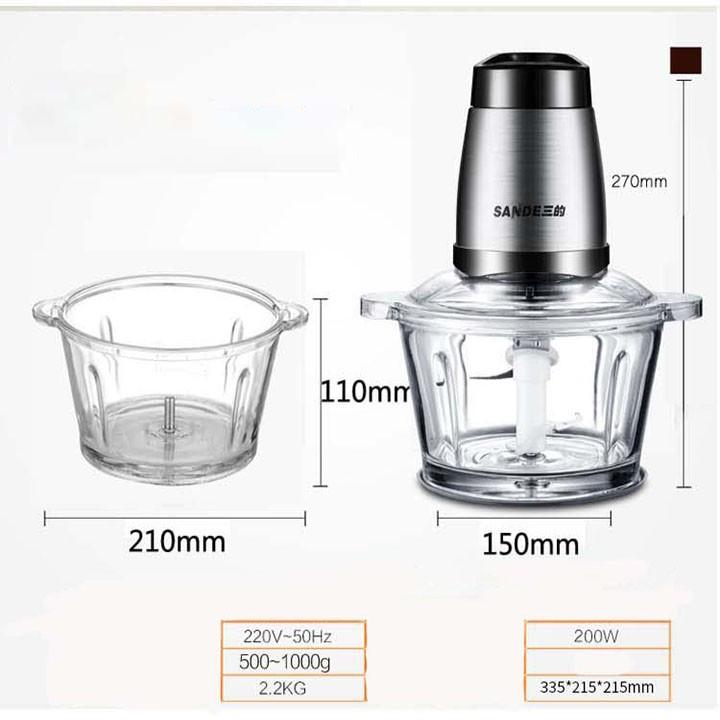 Máy xay thịt sande 2.0L 7