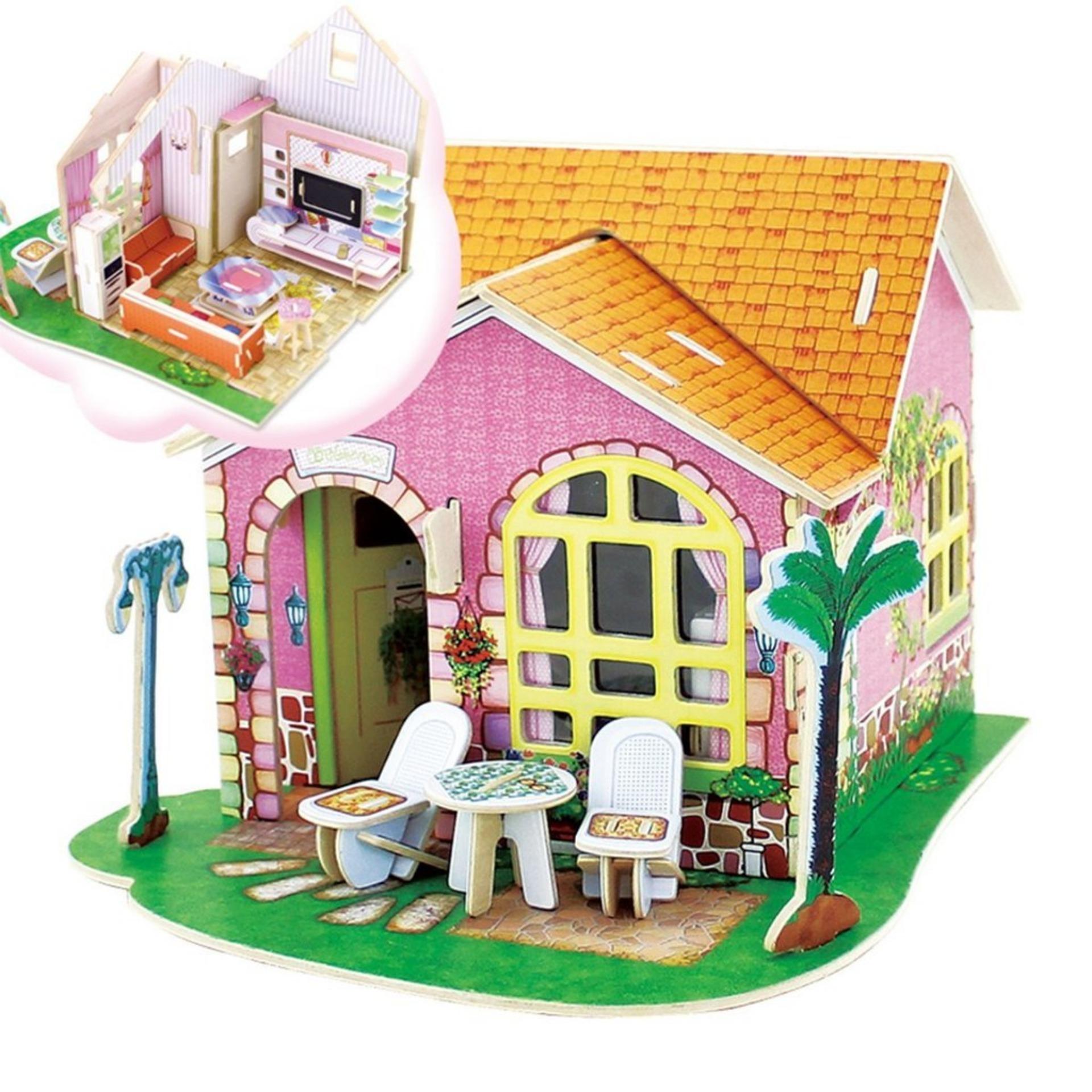 Mô hình nhà DIY Doll house Dream Villa Living Room DV182