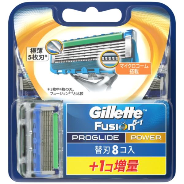 Vỉ 9 Lưỡi Dao Cạo Râu Gillette Fusion Proglide Power 5+1