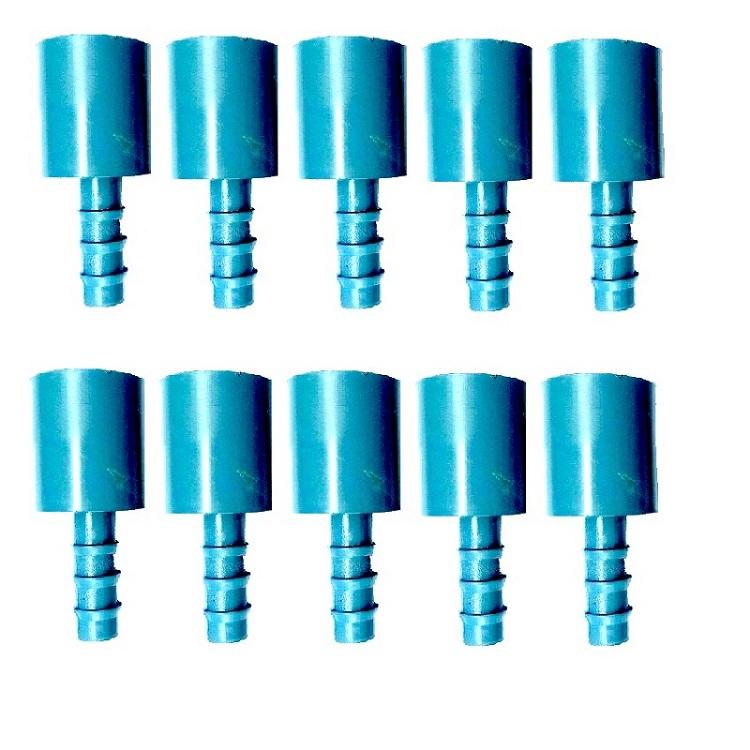 [HCM]Bộ 10 đầu nối 21 đuôi 10 ly PVC dùng nối ống nhỏ giọt (xám)